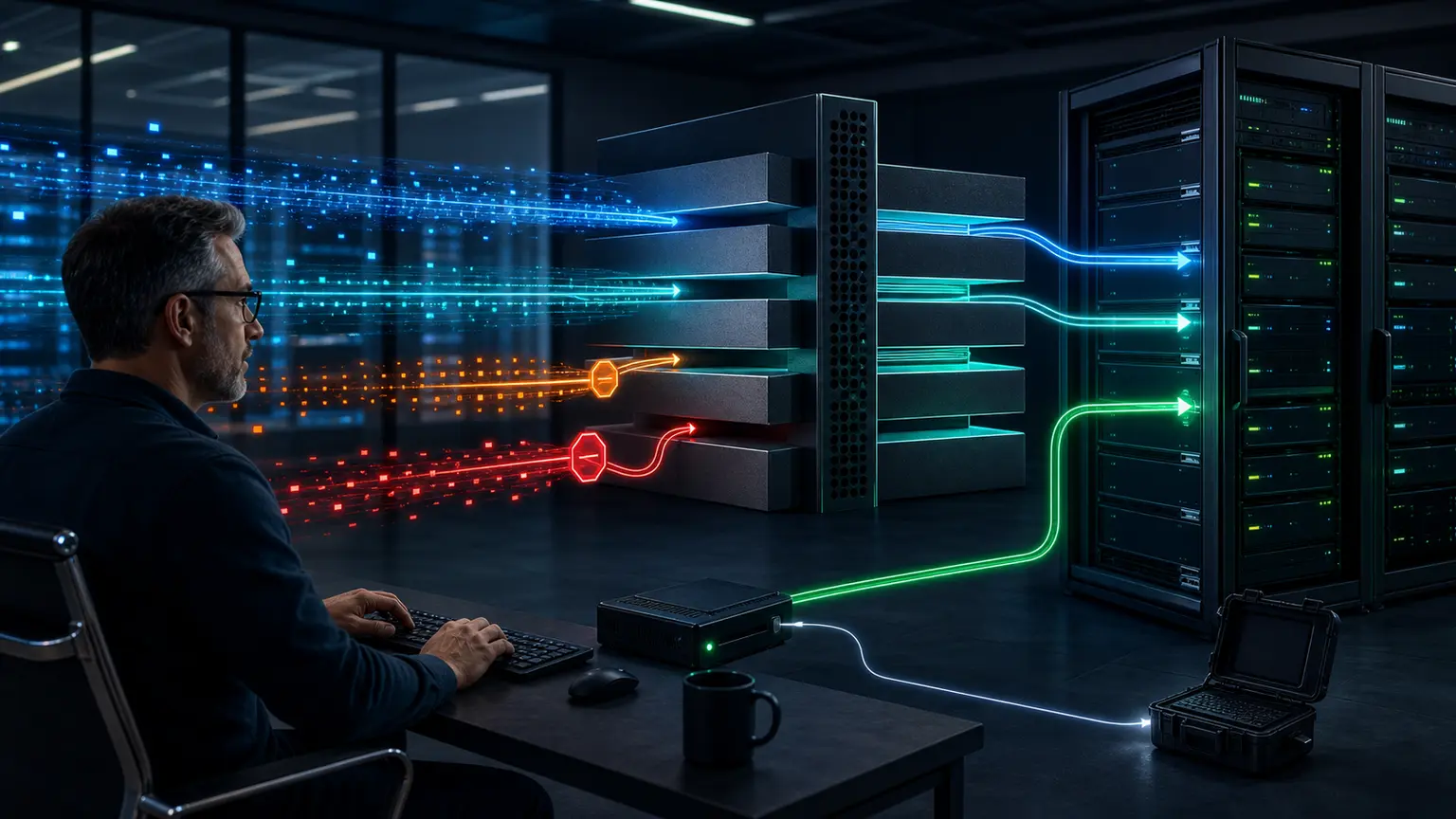 Linux administrator validating an APF ruleset while preserving an administrative access path and blocking untrusted traffic