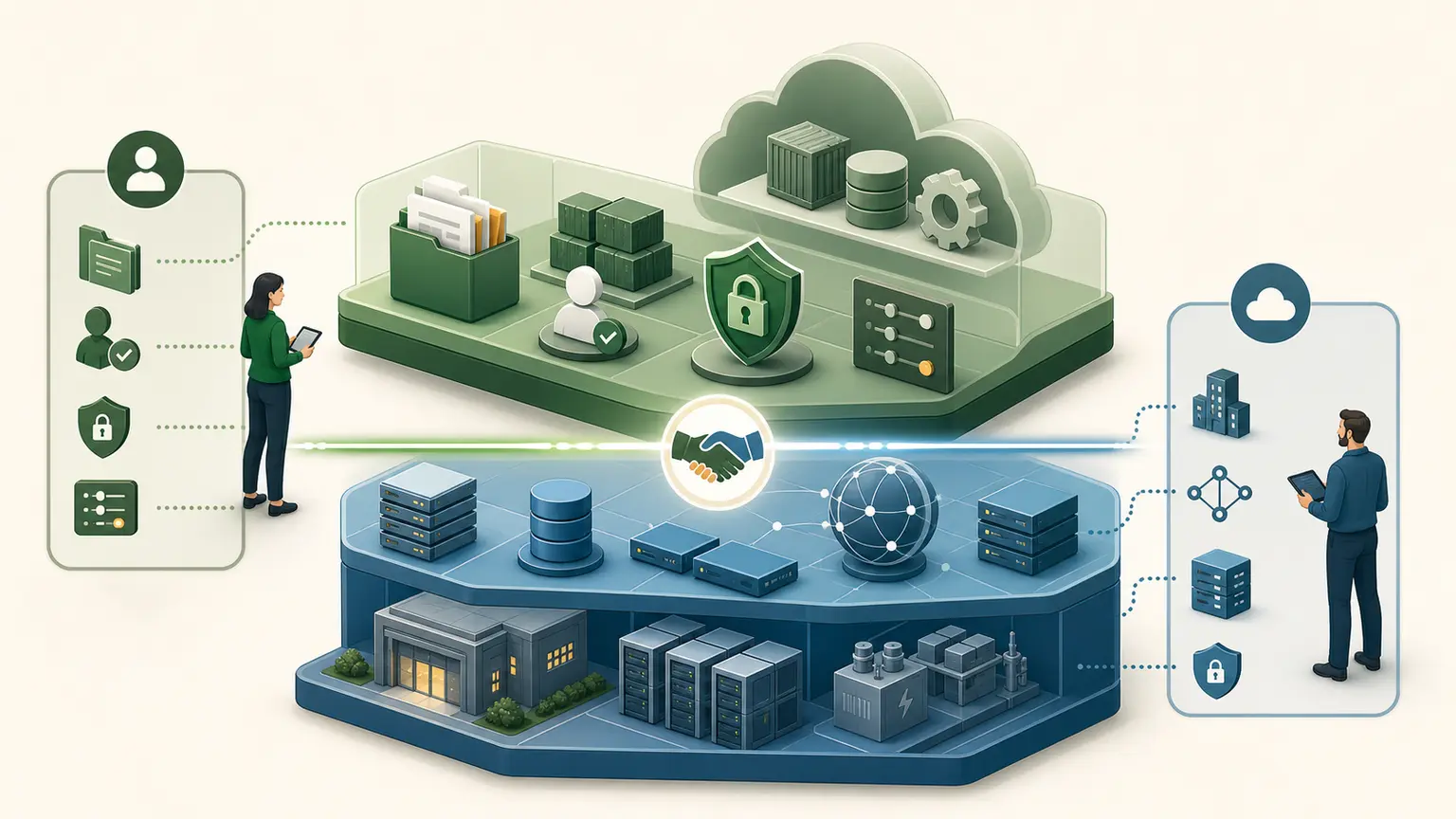 A cloud platform separates provider responsibility for infrastructure from customer responsibility for data and access