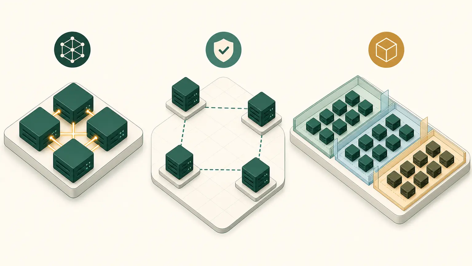 EC2 nodes appear in cluster, partition, spread, and precision-time placement patterns with different distance and isolation