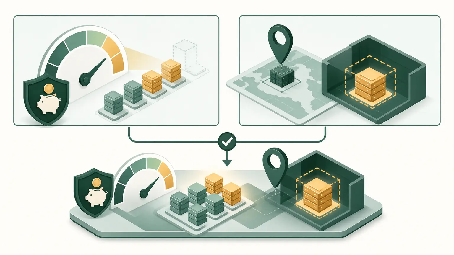 A cost discount contract and a zonal capacity reservation fit together around the same EC2 workload without being the same product