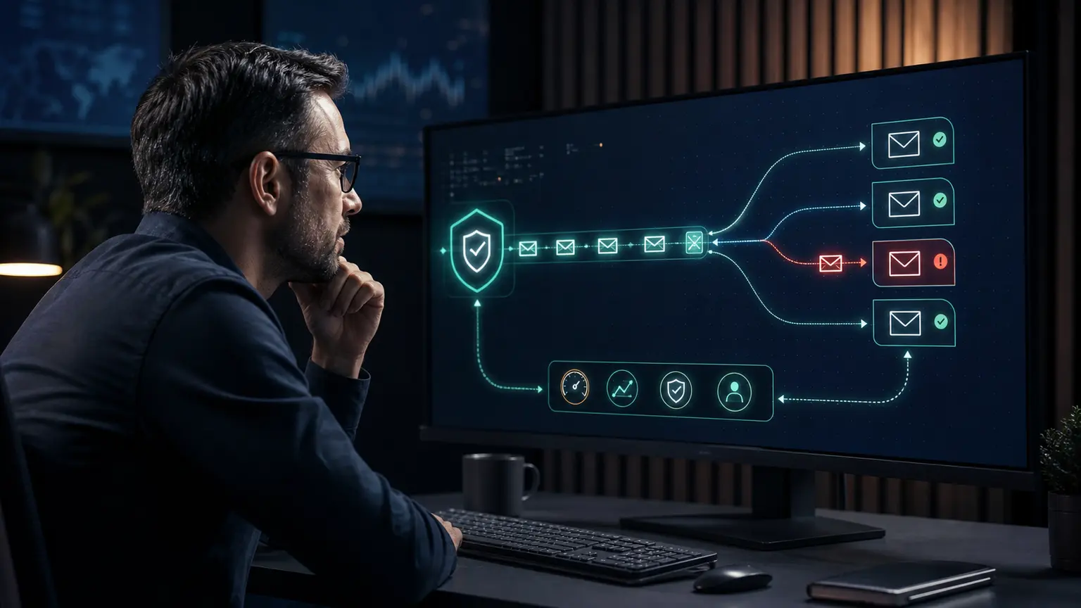 Email operations engineer studying an authenticated delivery path and one provider-specific reputation anomaly