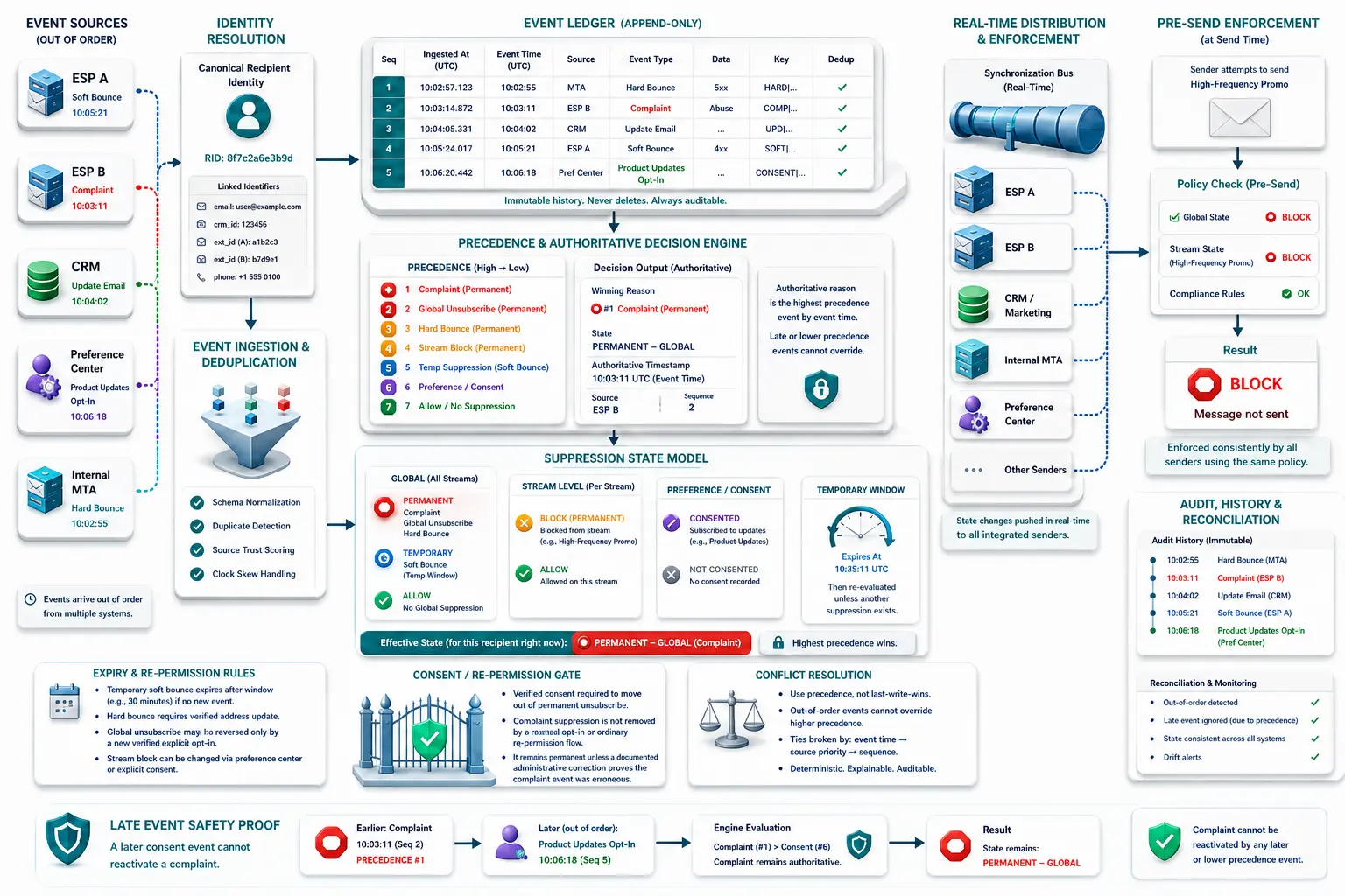 Suppression System Design technical workflow and complex test scenario
